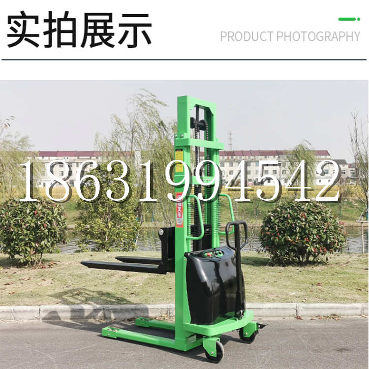 商丘市电动叉车堆高车液压铲车电瓶1吨2吨站驾步行式小型全自动叉车